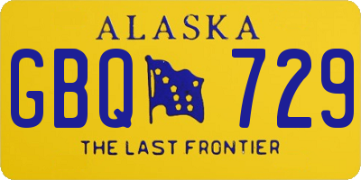 AK license plate GBQ729