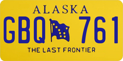 AK license plate GBQ761