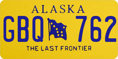 AK license plate GBQ762