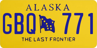 AK license plate GBQ771