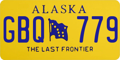 AK license plate GBQ779