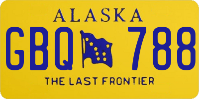 AK license plate GBQ788