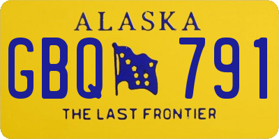 AK license plate GBQ791