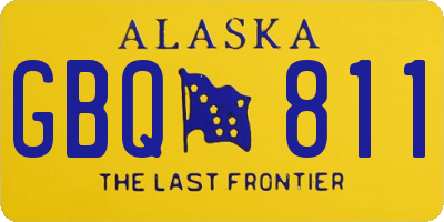 AK license plate GBQ811