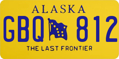 AK license plate GBQ812