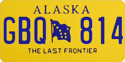 AK license plate GBQ814