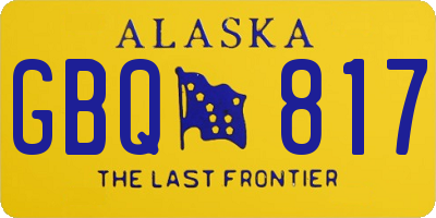 AK license plate GBQ817