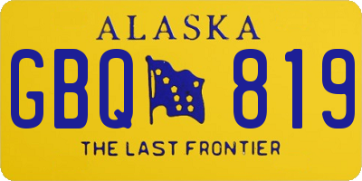 AK license plate GBQ819