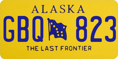 AK license plate GBQ823