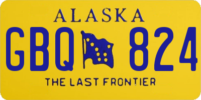AK license plate GBQ824