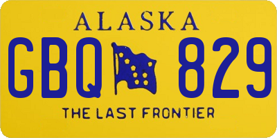 AK license plate GBQ829