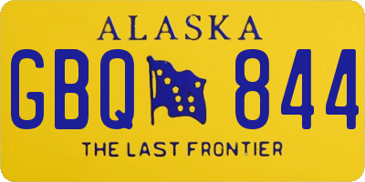 AK license plate GBQ844