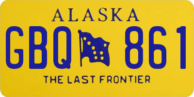 AK license plate GBQ861