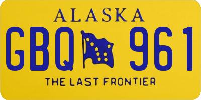 AK license plate GBQ961