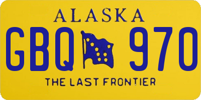 AK license plate GBQ970