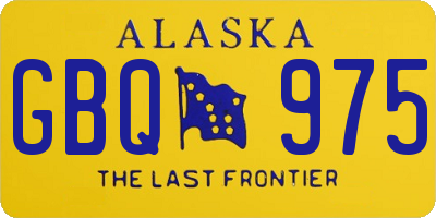 AK license plate GBQ975