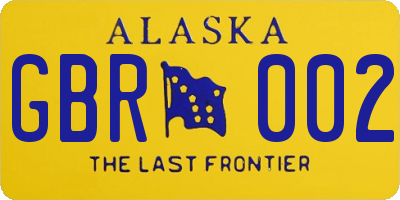 AK license plate GBR002
