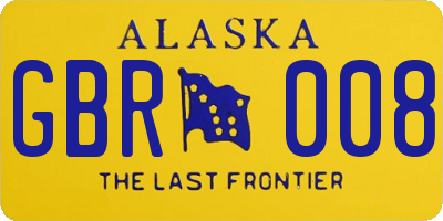 AK license plate GBR008