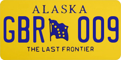 AK license plate GBR009
