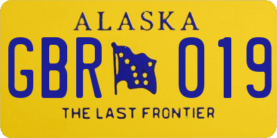 AK license plate GBR019