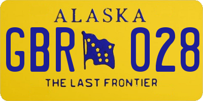 AK license plate GBR028