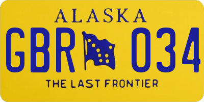 AK license plate GBR034