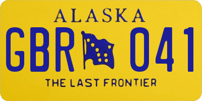 AK license plate GBR041