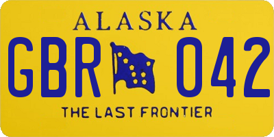 AK license plate GBR042