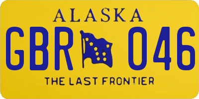 AK license plate GBR046