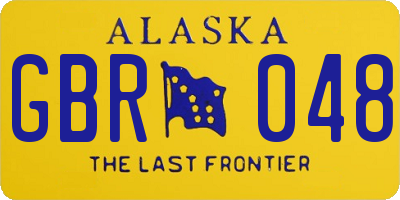 AK license plate GBR048