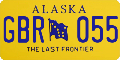 AK license plate GBR055