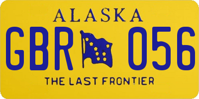 AK license plate GBR056
