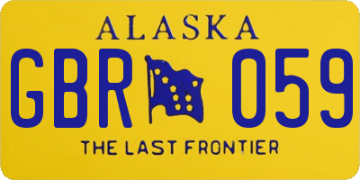 AK license plate GBR059