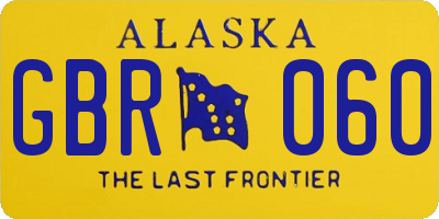 AK license plate GBR060