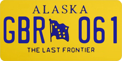 AK license plate GBR061