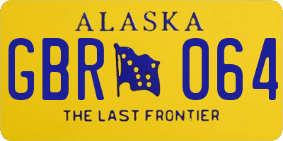 AK license plate GBR064
