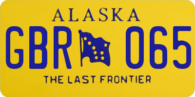 AK license plate GBR065