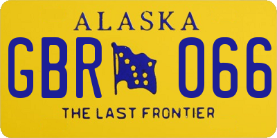 AK license plate GBR066
