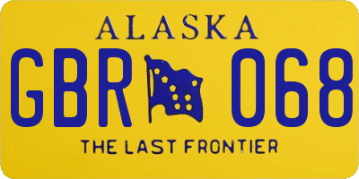 AK license plate GBR068