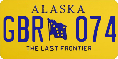 AK license plate GBR074