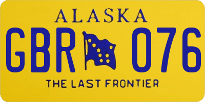 AK license plate GBR076