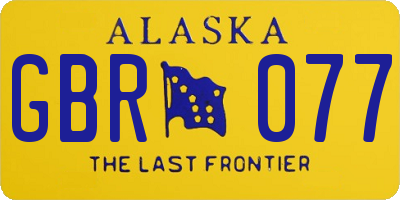 AK license plate GBR077