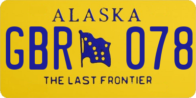 AK license plate GBR078