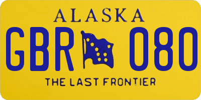 AK license plate GBR080
