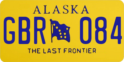 AK license plate GBR084