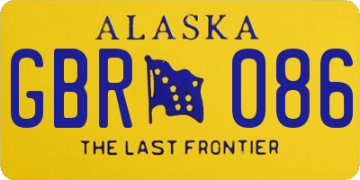 AK license plate GBR086