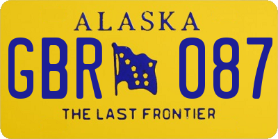 AK license plate GBR087