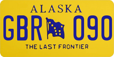 AK license plate GBR090