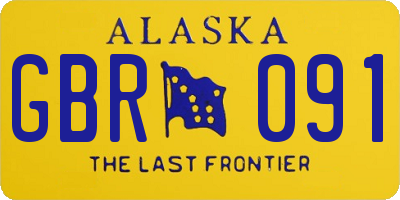 AK license plate GBR091