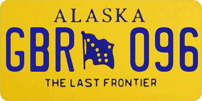 AK license plate GBR096